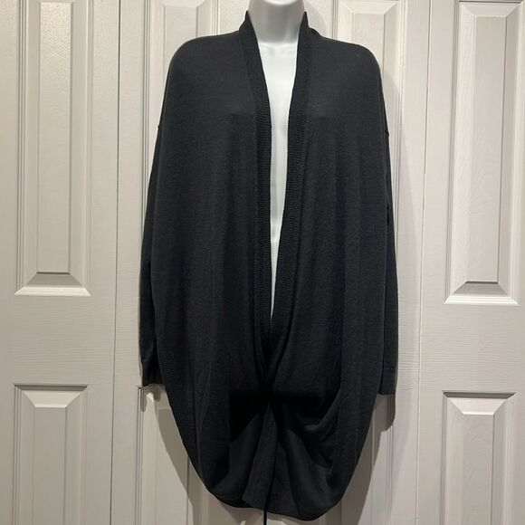 Matthildur Charcoal Grey Royal Alpaca Wrap Sweater‎ Size M - Picture 11 of 15